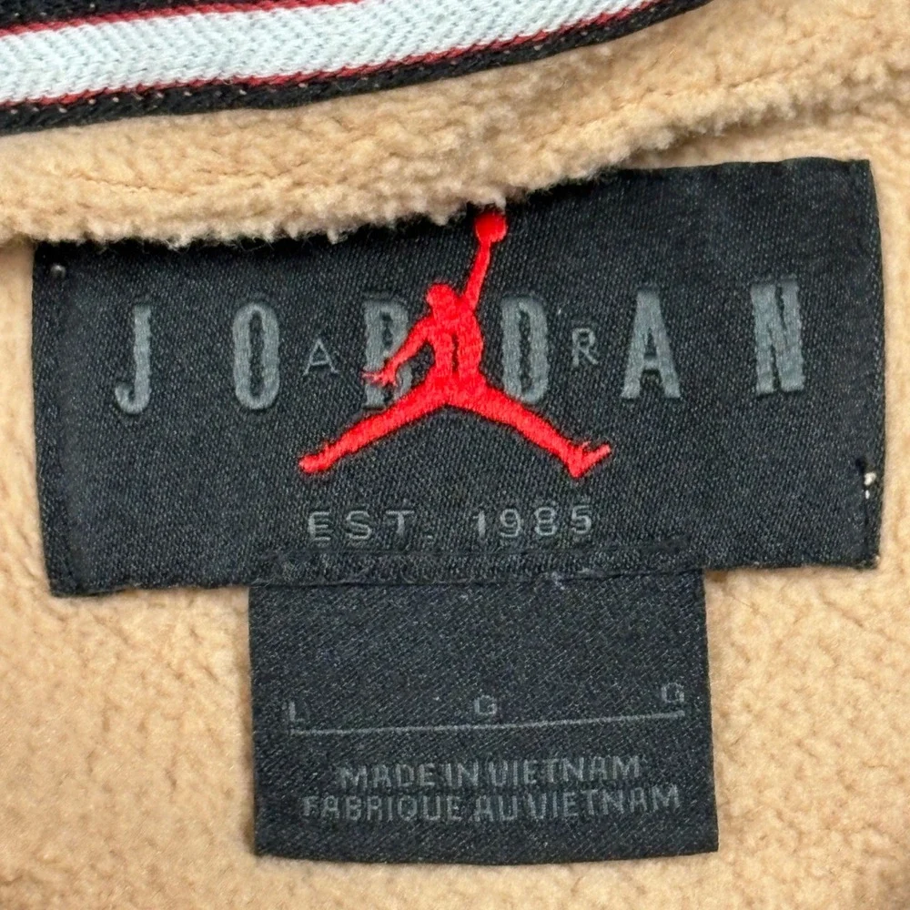 Jordan Hoodie Mens Large Tan Jumpman Signature Pullover Sweatshirt